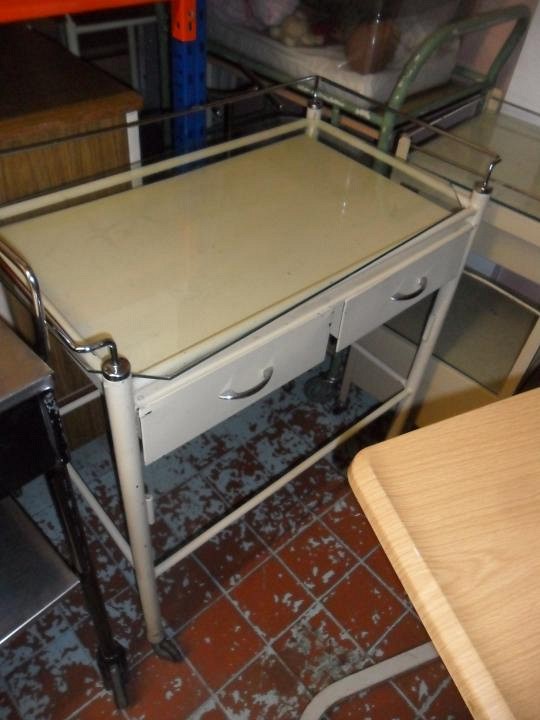 Cream trolley with draws